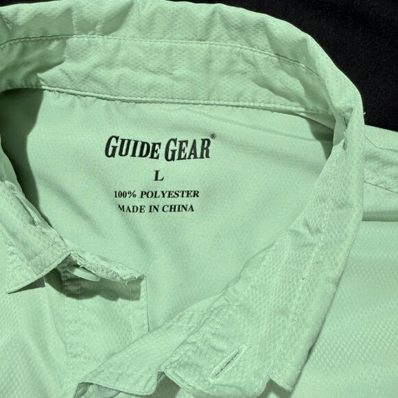 Guide Gear Men's shirt Large Green Long Sleeve Adventure Quick Dry - Picture 10 of 10
